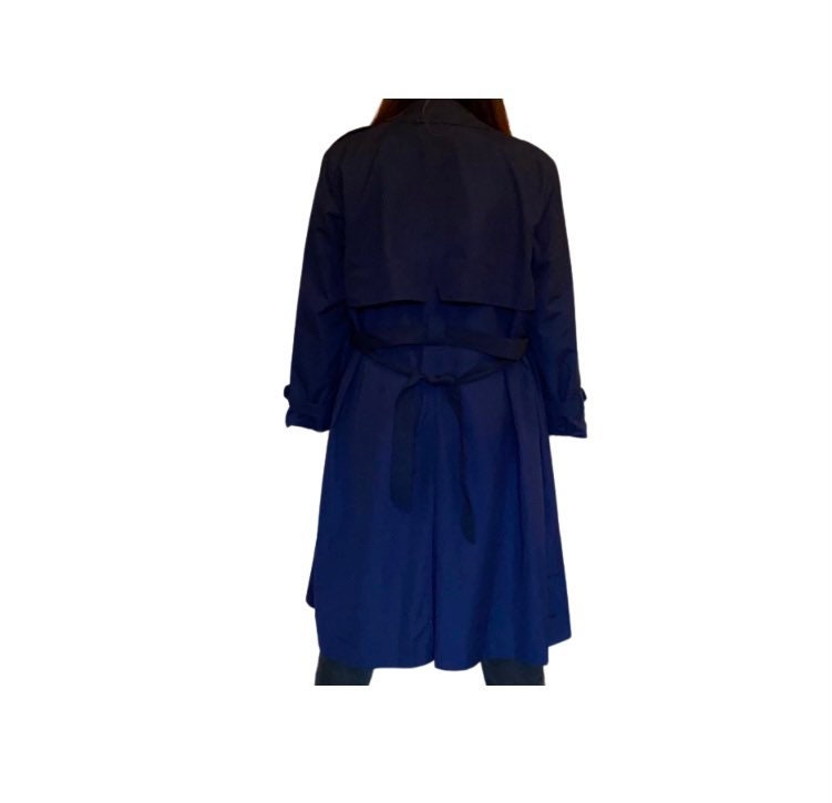 Blue vintage trench coat