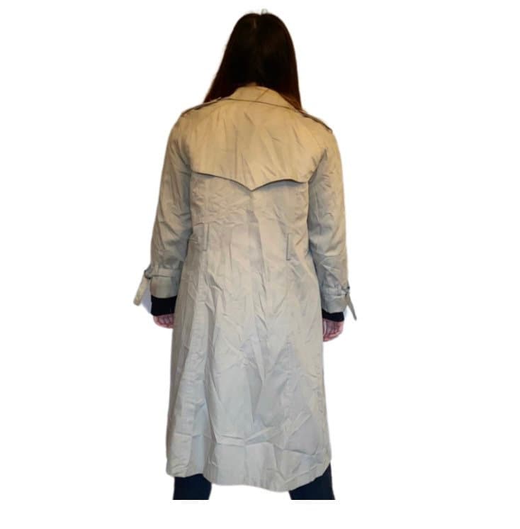 London Fog Vintage Beige Trench Coat with faux fur lining