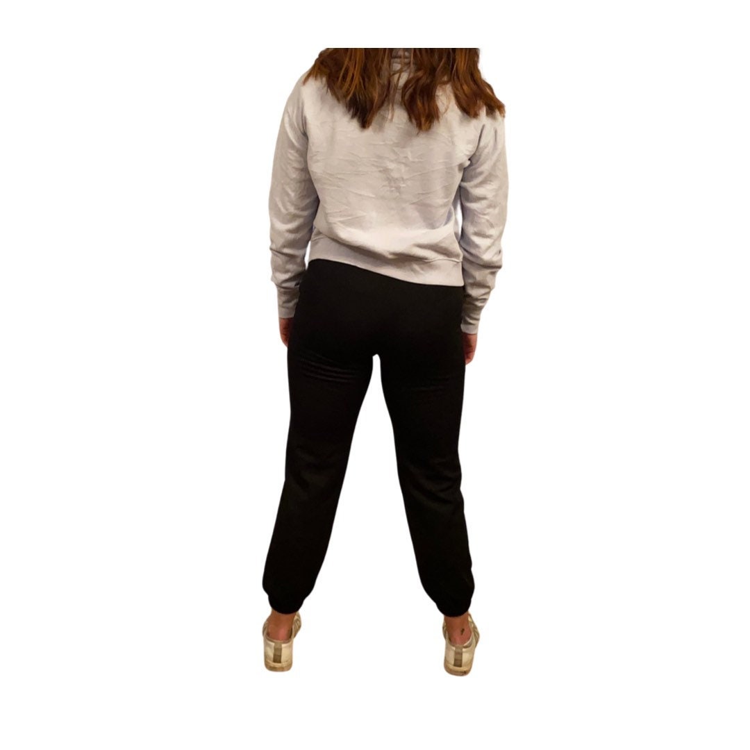 Vintage Lotto Track pants Black elasticated ankle cuff joggers