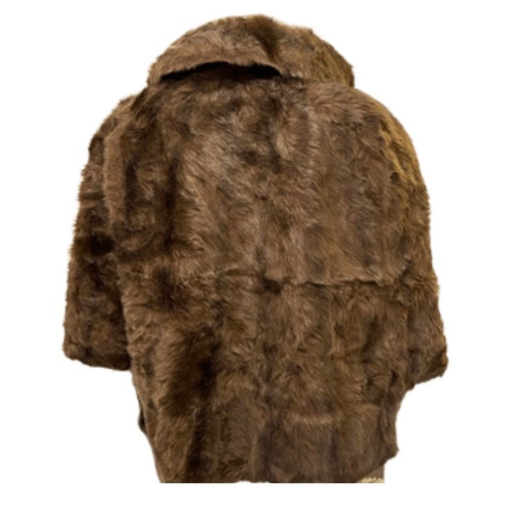 Brown faux fur vintage jacket
