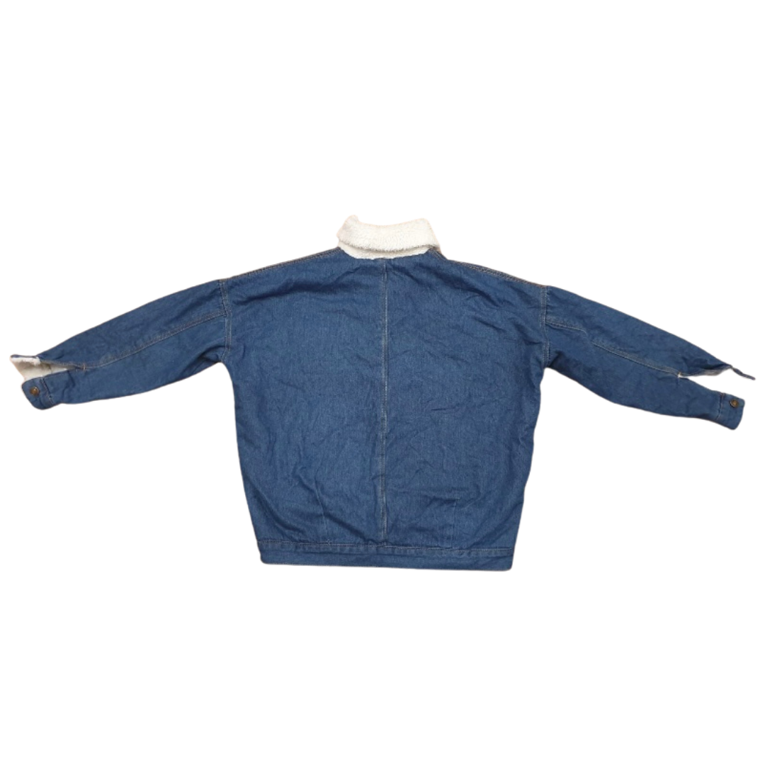 Blue Fleece Lined Vintage Denim Jacket