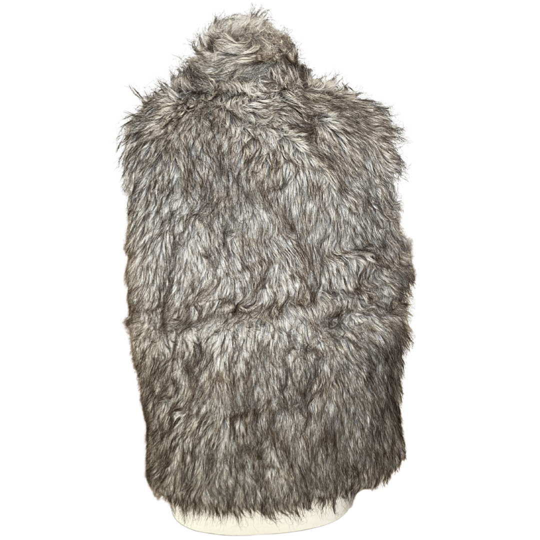 Grey Faux Fur Vintage Gilet