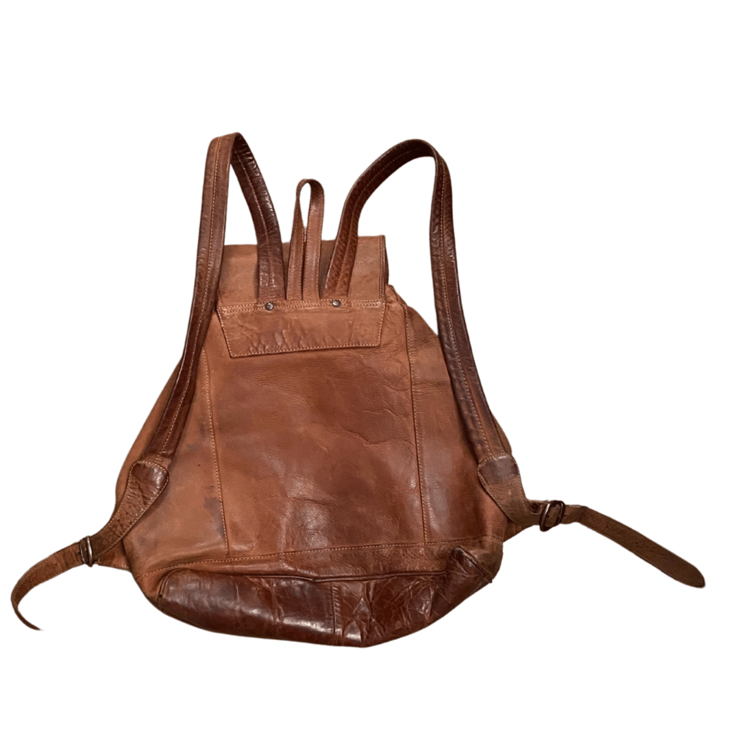 Brown Leather Vintage Backpack