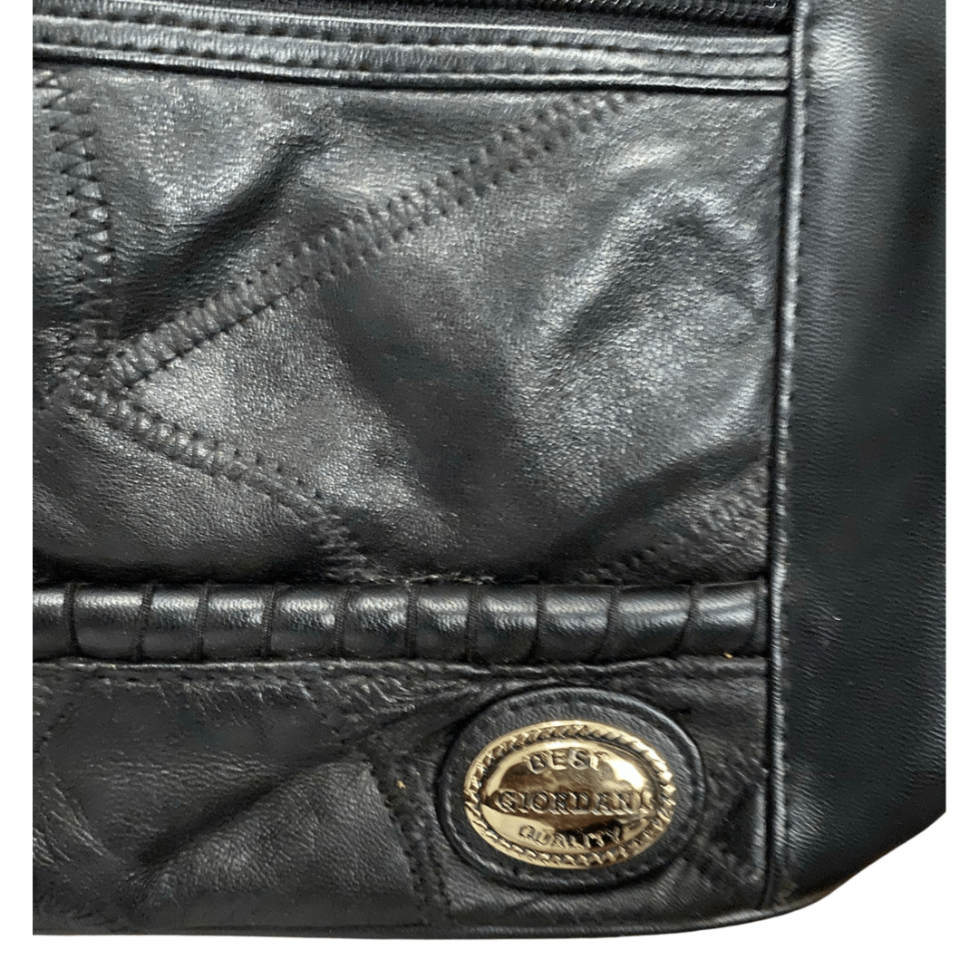 Black Leather Vintage Backpack