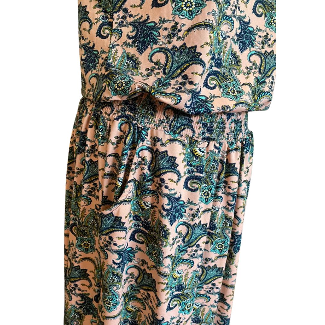 Pink Paisley Vintage Maxi Dress