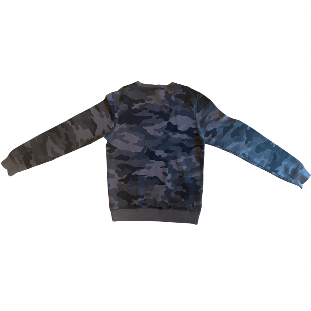 Grey Camo Vintage Adidas Crew Neck Jumper