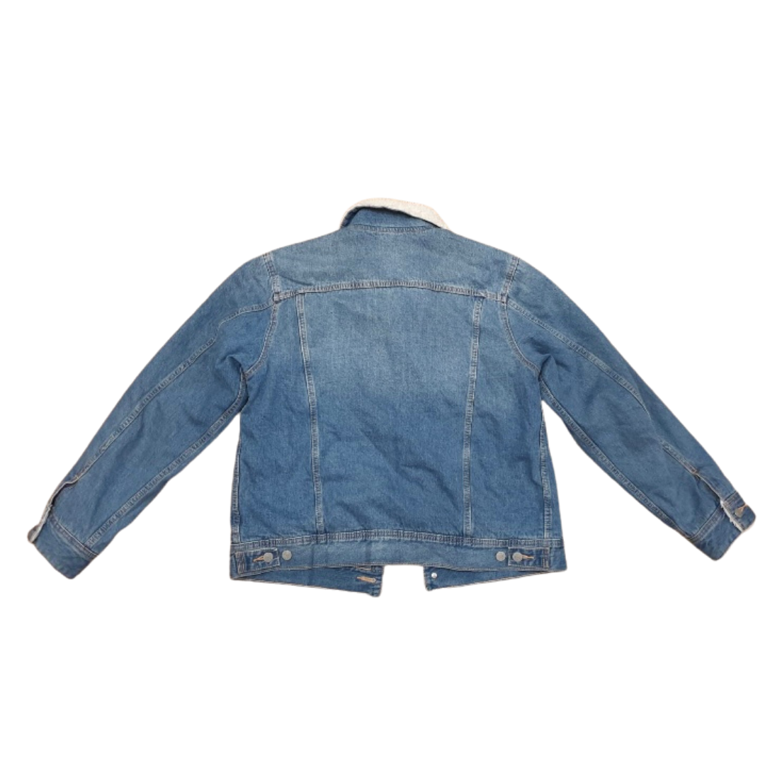 Blue Fleece Lined Vintage Denim Jacket