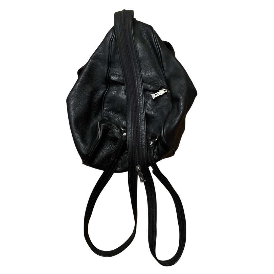 Black Leather Vintage Backpack