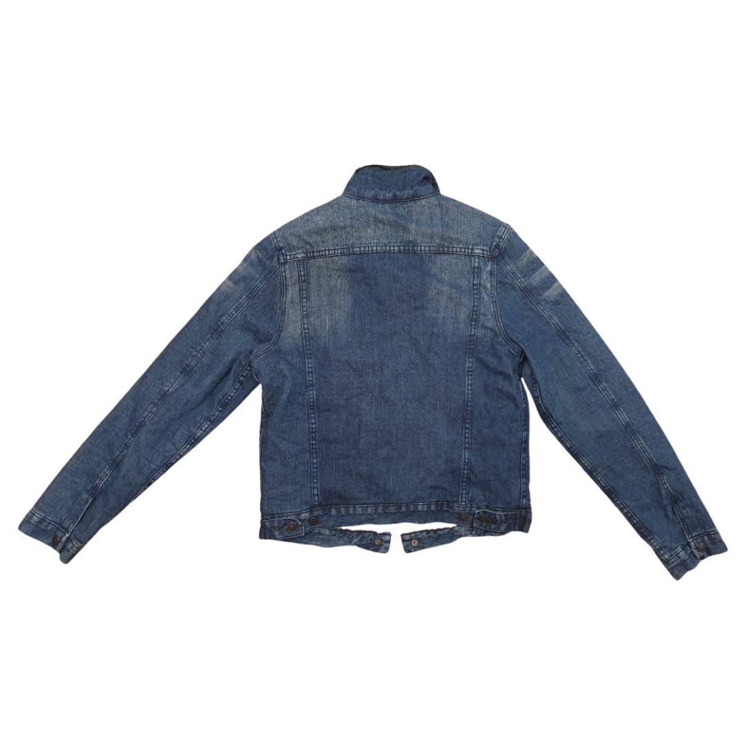 Blue Fleece Lined Vintage Denim Jacket