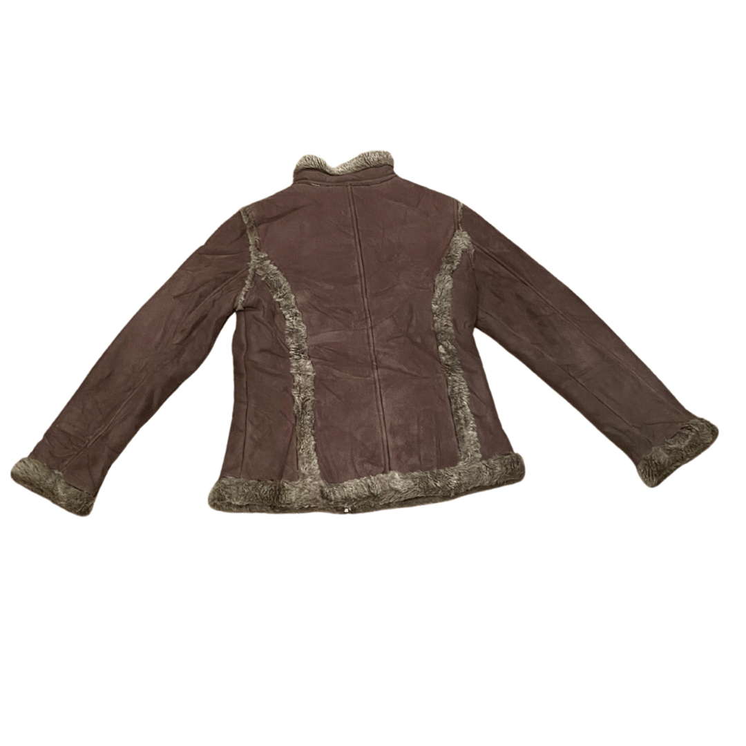 Brown Suede & Faux Fur Vintage Jacket