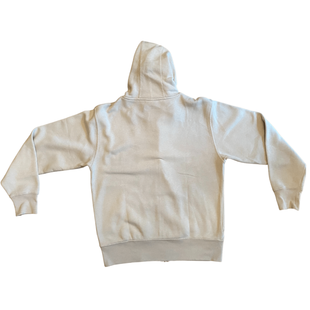 Cream Vintage Reebok Zip-Up Hoodie