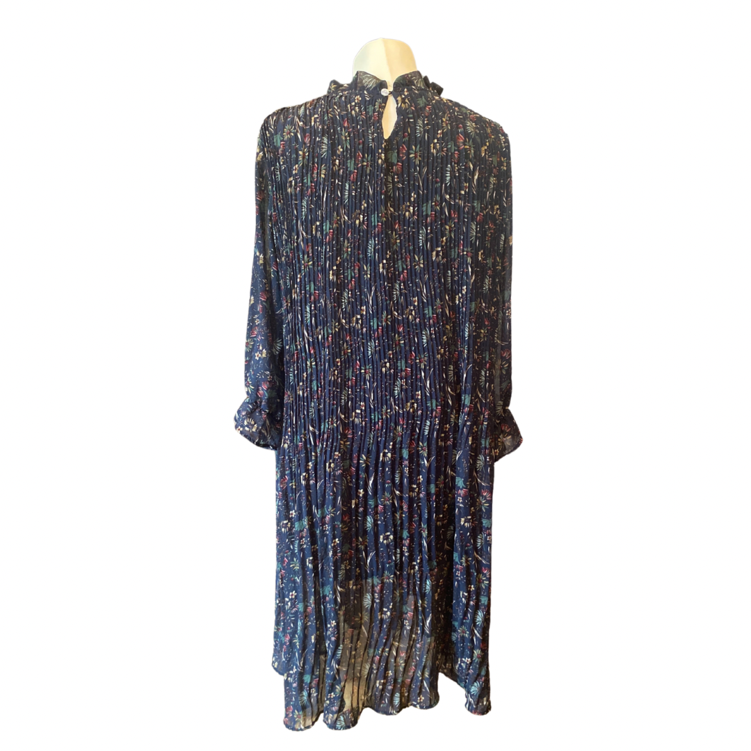 Blue Floral Vintage Smock Dress