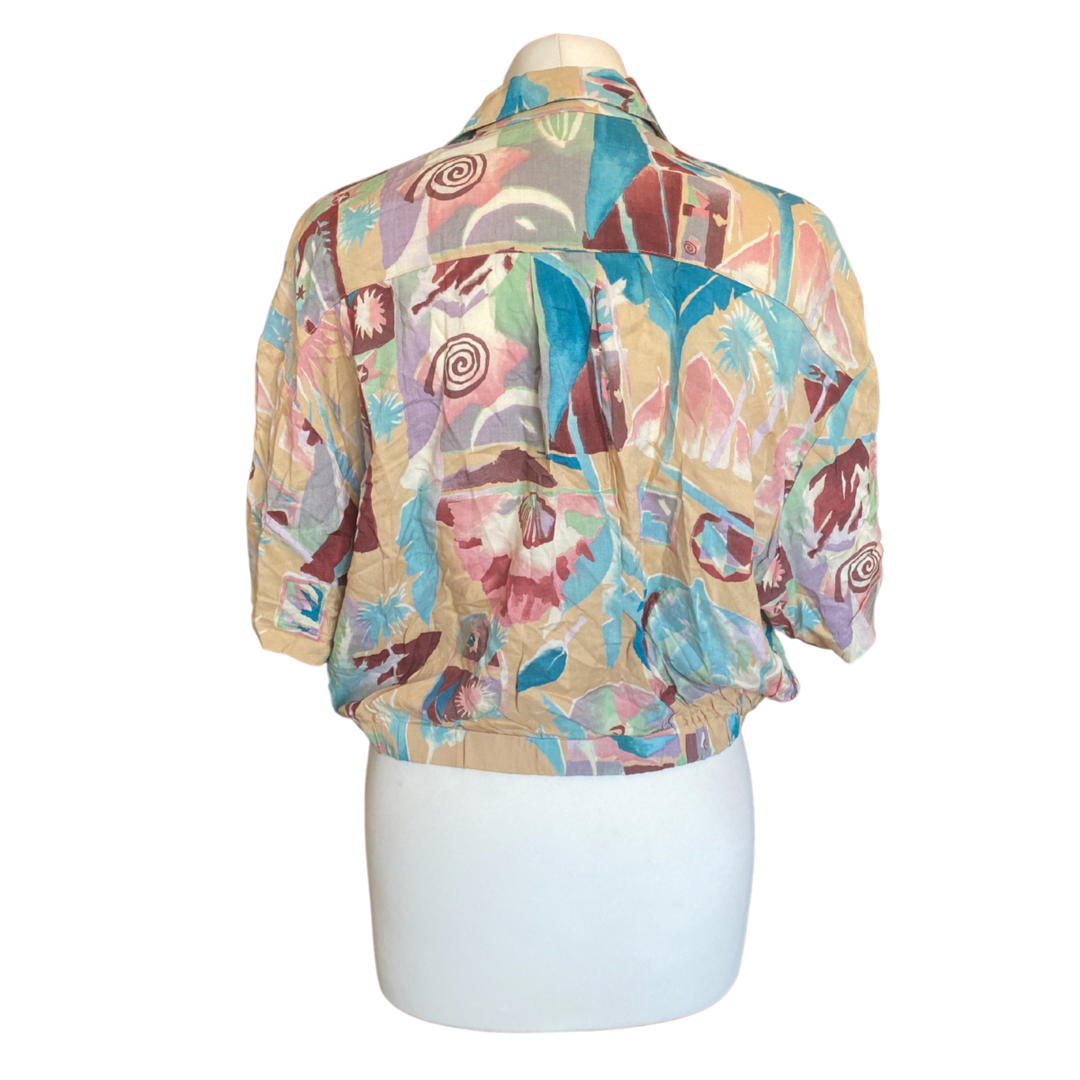 Vintage Multicoloured Tie Up Shirt