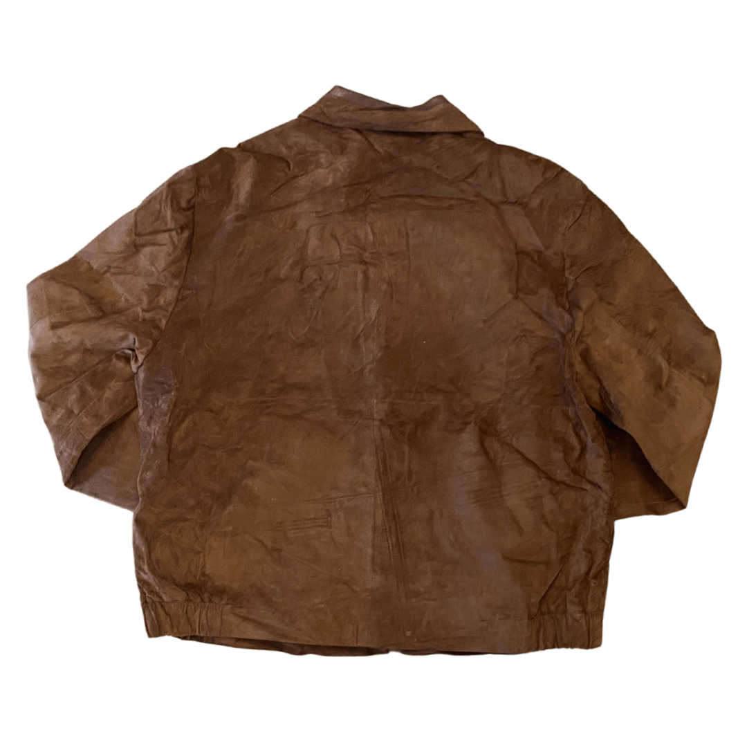 Brown Suede Vintage Bomber Jacket