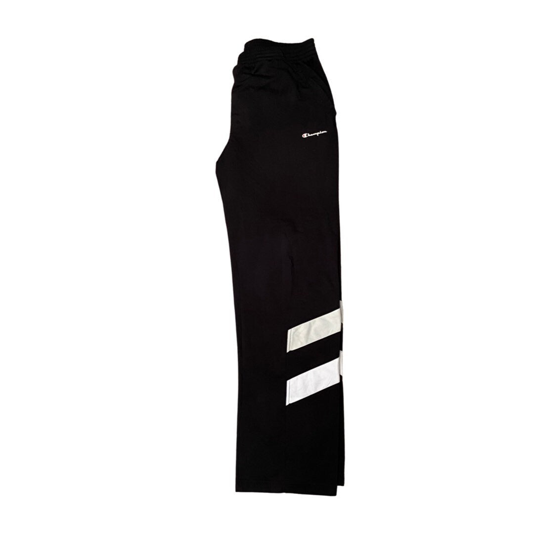 Vintage Champion Track pants black with white stripe detail