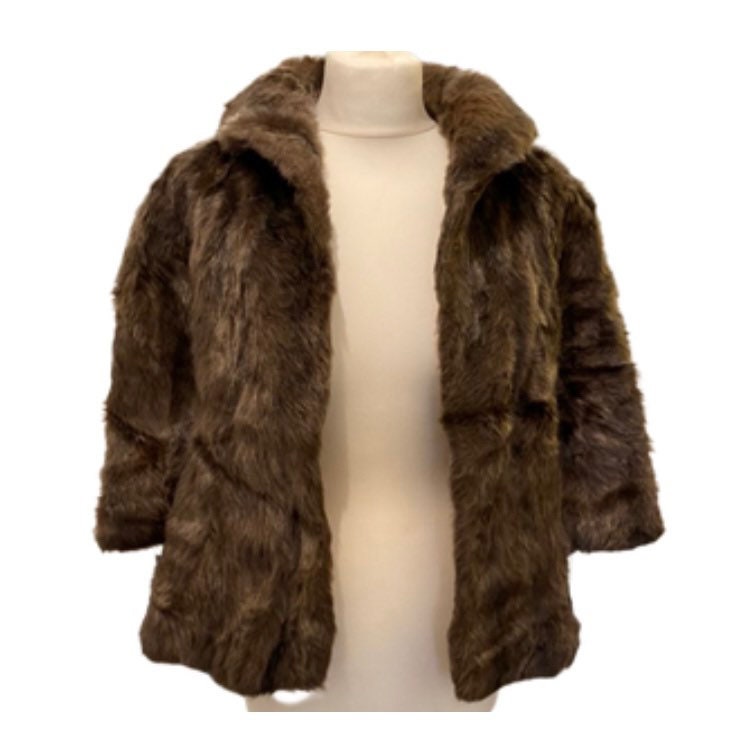 Brown faux fur vintage jacket