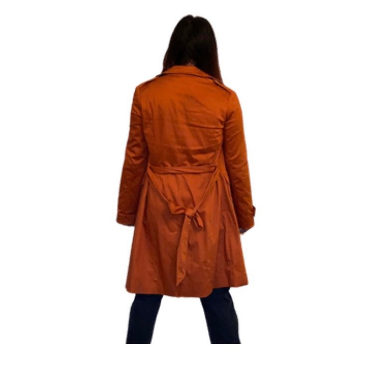Burnt orange vintage trench coat