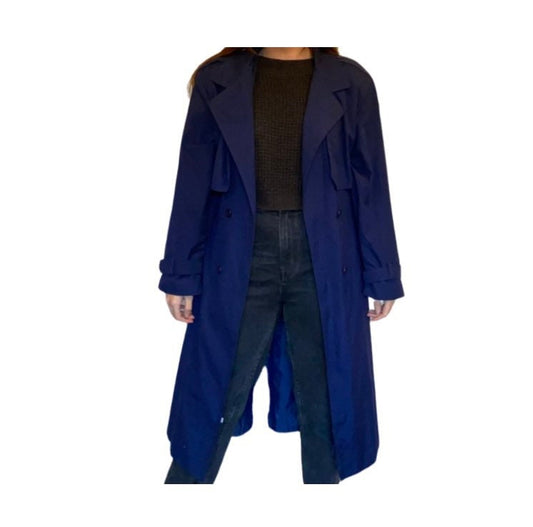 Blue vintage trench coat