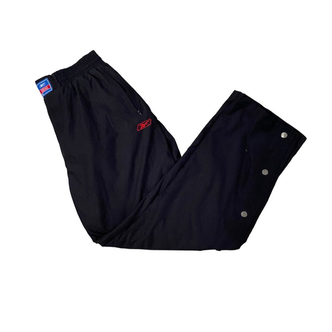 Vintage Reebok black sweatpants with red and blue detail