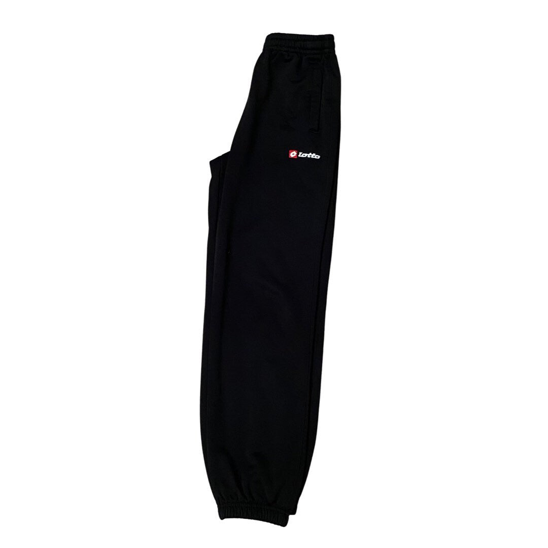 Vintage Lotto Track pants Black elasticated ankle cuff joggers