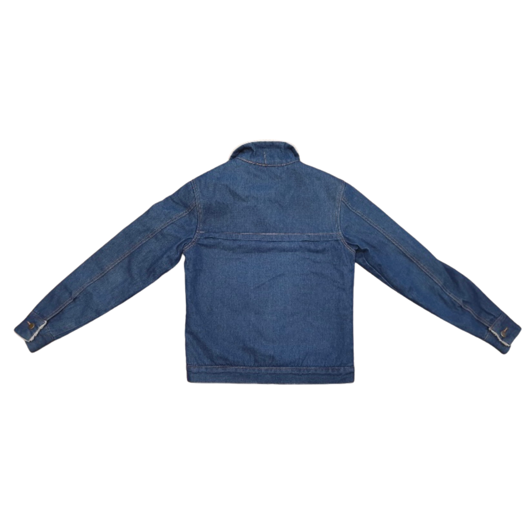 Blue Fleece Lined Vintage Denim Jacket