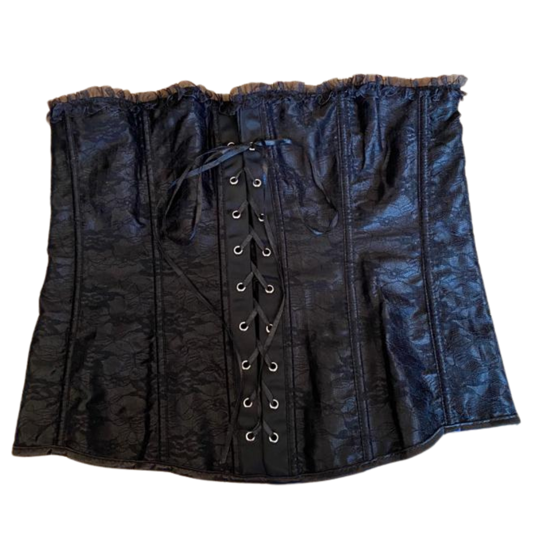 Black Vintage Lace Corset