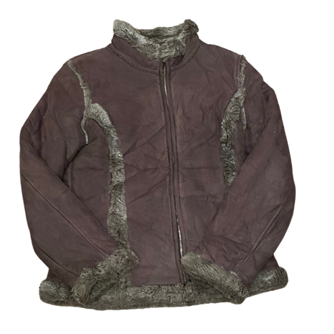 Brown Suede & Faux Fur Vintage Jacket
