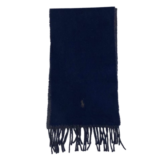 Dark Blue Polo Ralph Lauren Vintage Lambs Wool Scarf