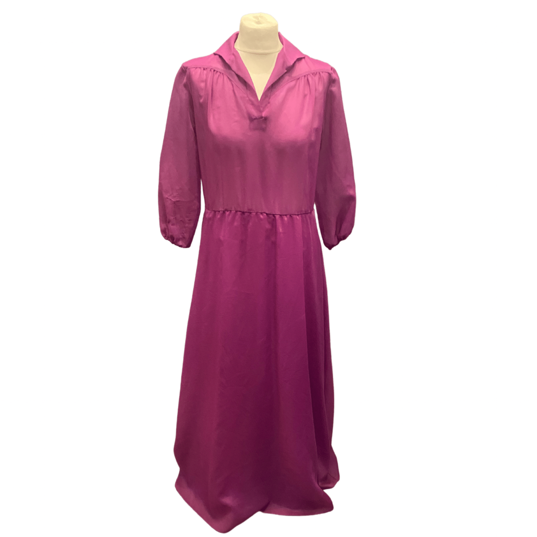 Purple chiffon vintage maxi party dress