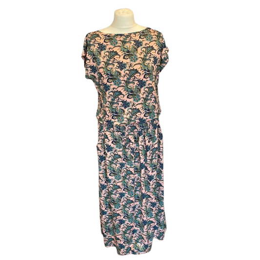 Pink Paisley Vintage Maxi Dress
