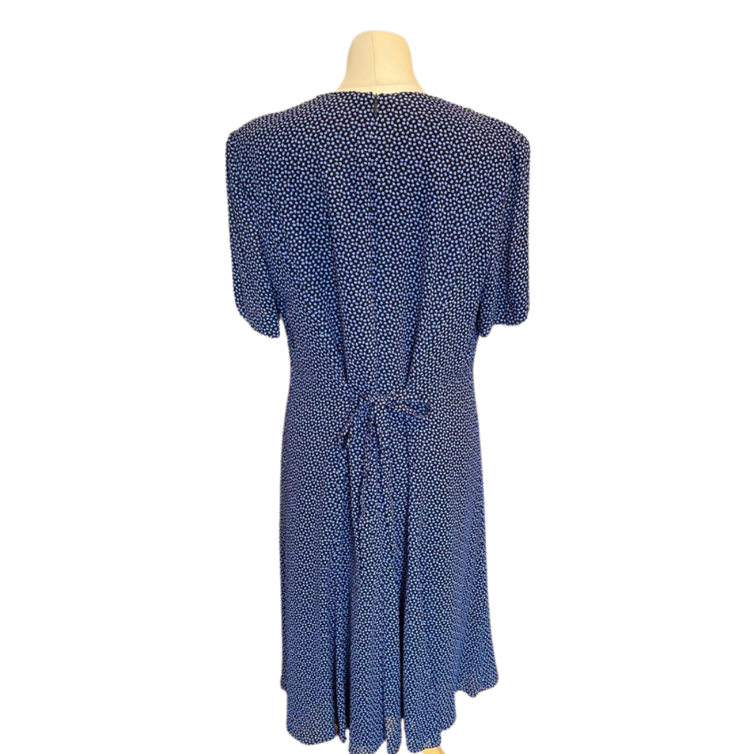 Blue Pattern Vintage Smock Dress