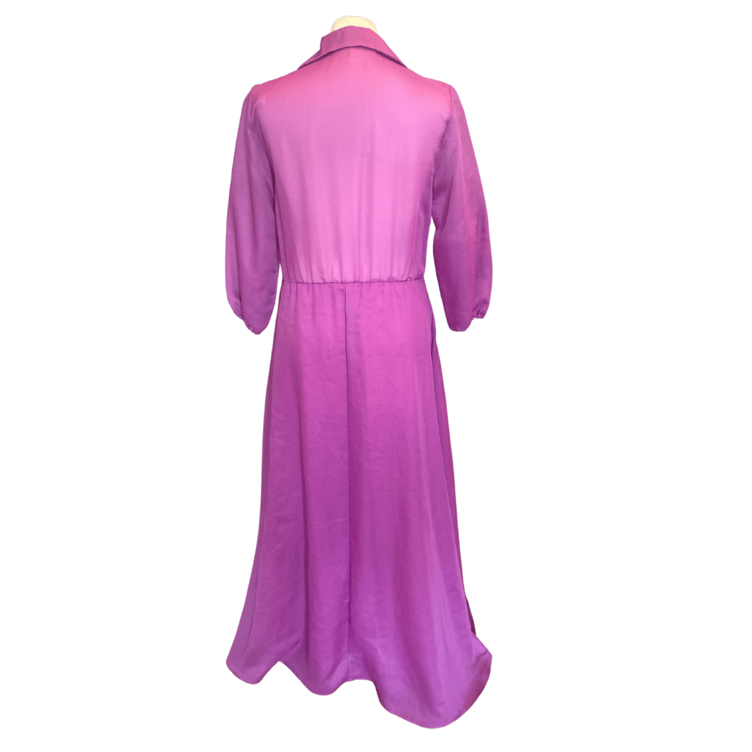 Purple chiffon vintage maxi party dress