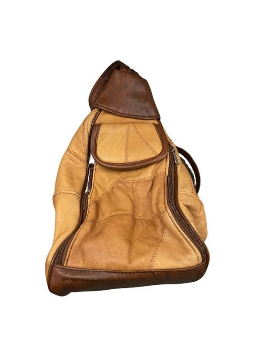 Brown Leather Vintage Backpack