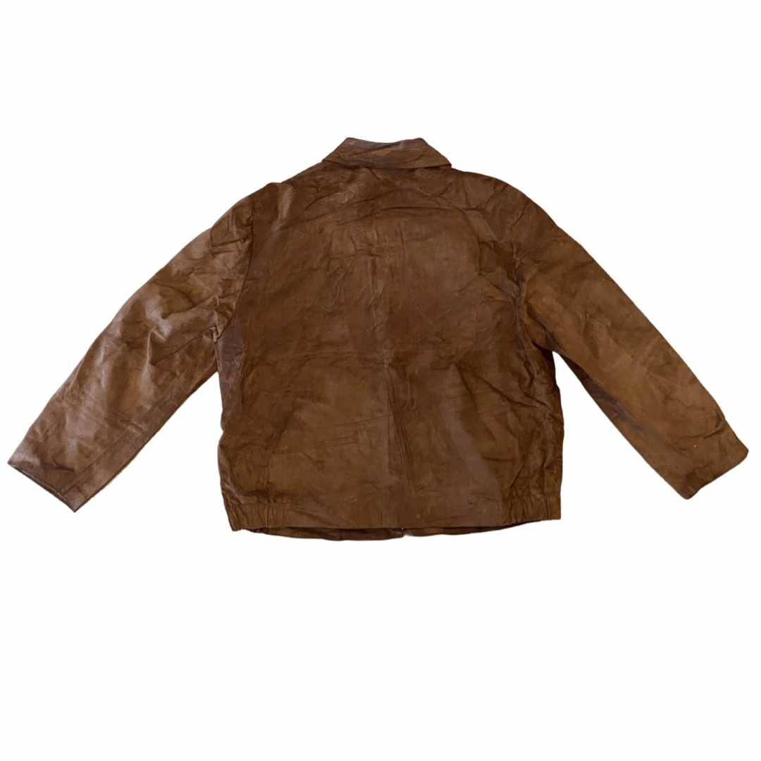 Brown Suede Vintage Bomber Jacket