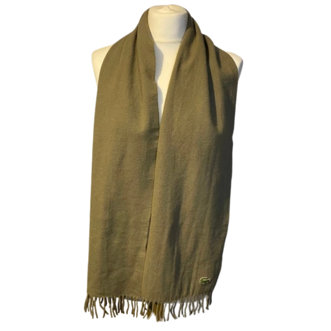 Olive Green Lacoste vintage scarf
