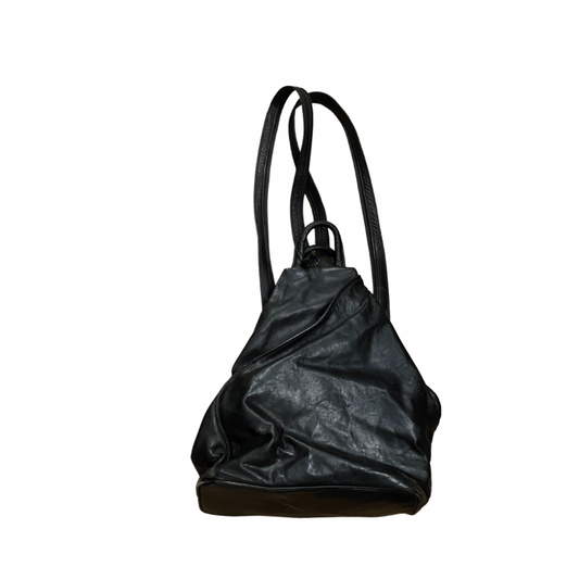 Black Leather Vintage Backpack