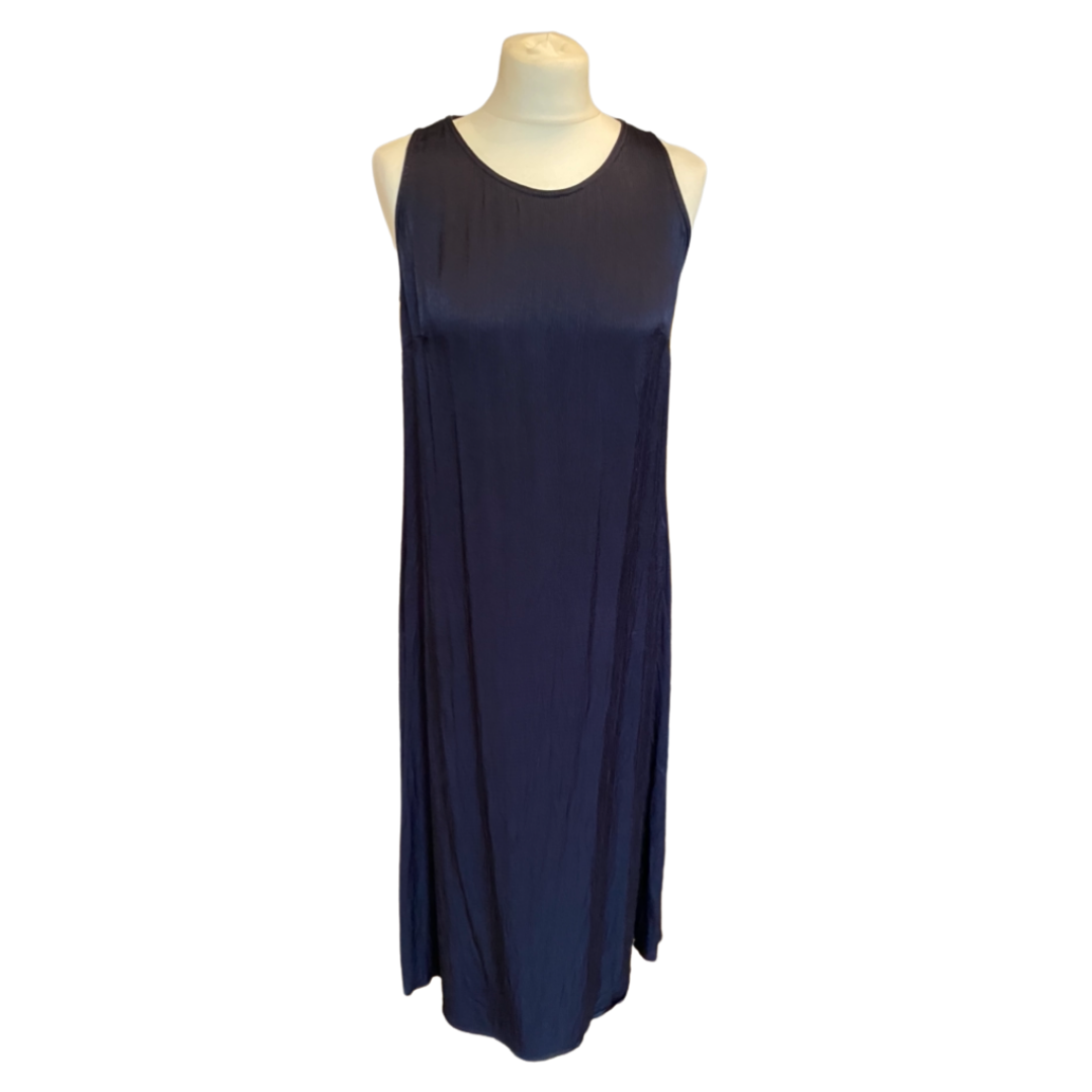 Blue Sleeveless Vintage Midi Dress