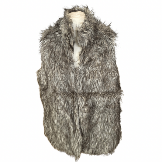 Grey Faux Fur Vintage Gilet