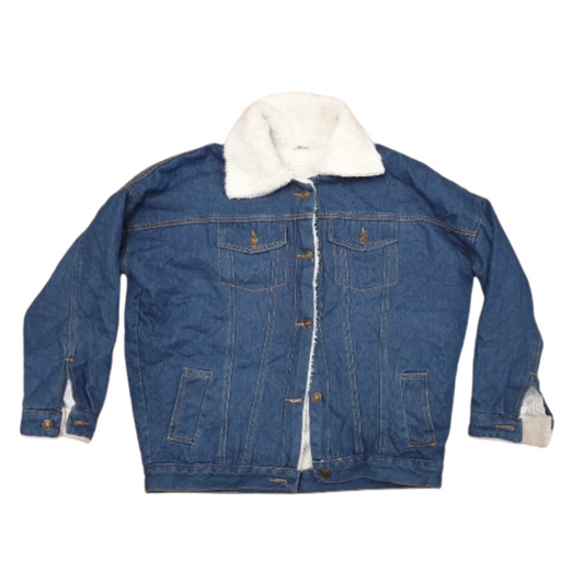 Blue Fleece Lined Vintage Denim Jacket