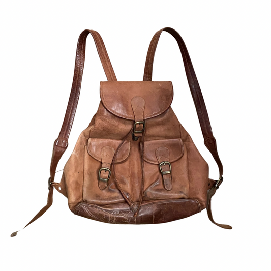 Brown Leather Vintage Backpack