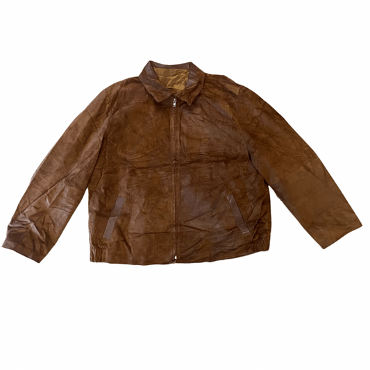 Brown Suede Vintage Bomber Jacket