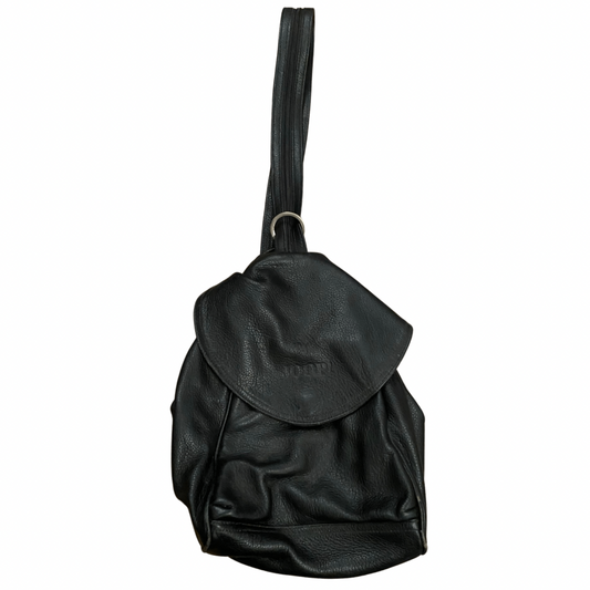 Black Leather Vintage Backpack