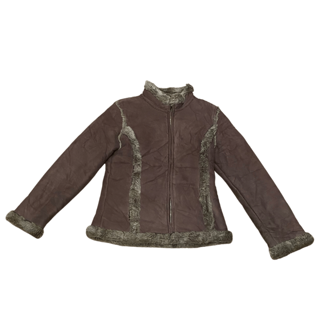 Brown Suede & Faux Fur Vintage Jacket