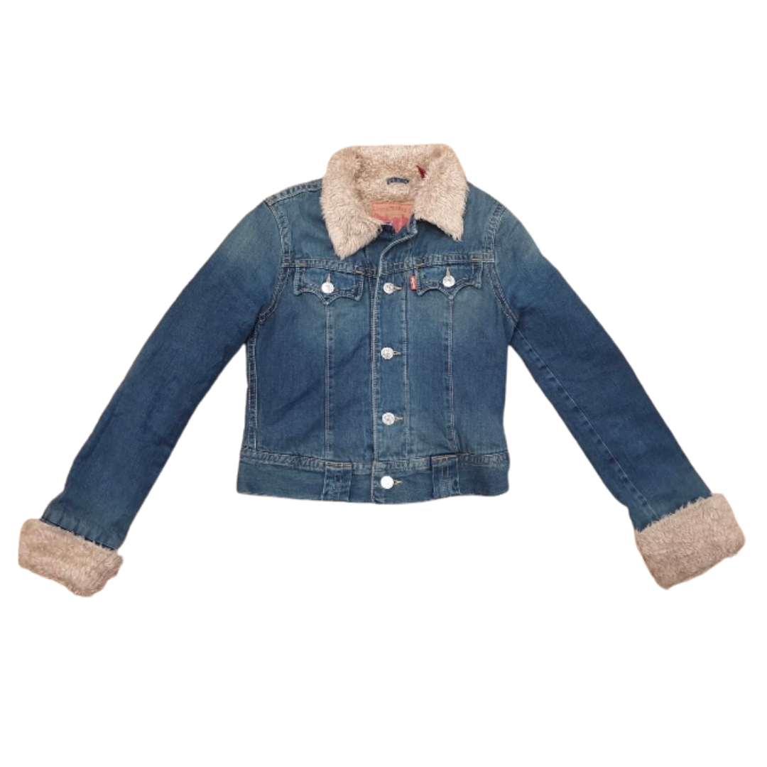 Blue Levi’s Faux Fur Lined Vintage Denim Jacket
